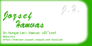 jozsef hamvas business card